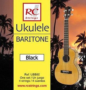 Royal Classics UBB80 Ukulele Baritone set. Black